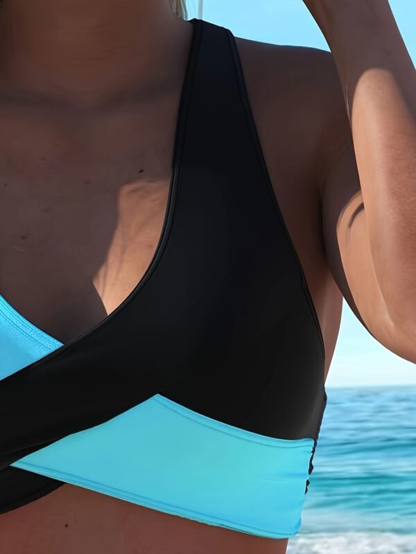 Women's Two-piece Casual Swimsuit P95 Black - Image 4