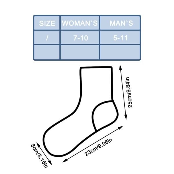 Six Pairs Of Men's And Women's Mid-calf Sports Socks, With Terry Cloth Soles For Cushioning, Suitable For Running, Golf And Other Sports. - Image 5