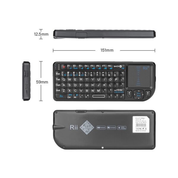 Mini Wireless Keyboard with Backlight Laser Pointer Multimedia for TV Computer - Image 4