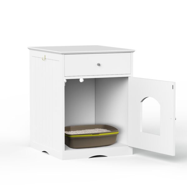 Wooden Pet House Litter Box Fence With Drawers - Image 10