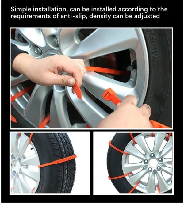 30PCS Cars Emergency Skid Chain, General Purpose Cars With Suv Trucks Do Not Hurt The Tire Tire Snow Skid Chain, Safety Protection, Easy To Cope With A Variety Of Harsh Sections - Image 2